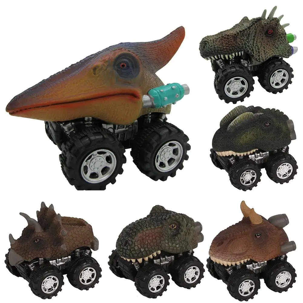 

Mini Dinosaur Car Toy Spring Pull Back Car Model Vehicle Wind-up Toys Kids Educational Toy