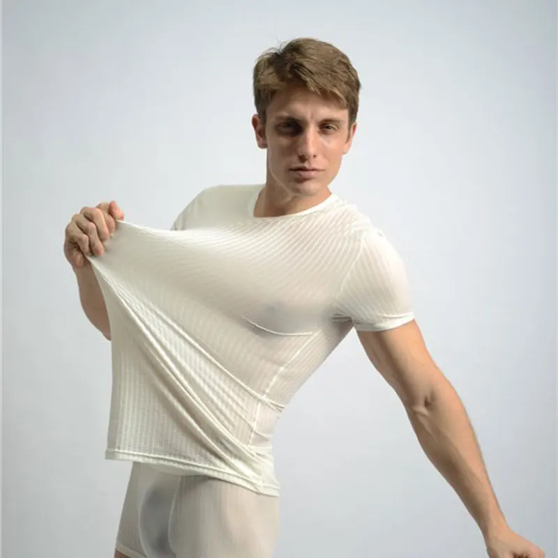 SHINO сексуальные мужские топы в полоску сексуальное нижнее белье Модные для сна