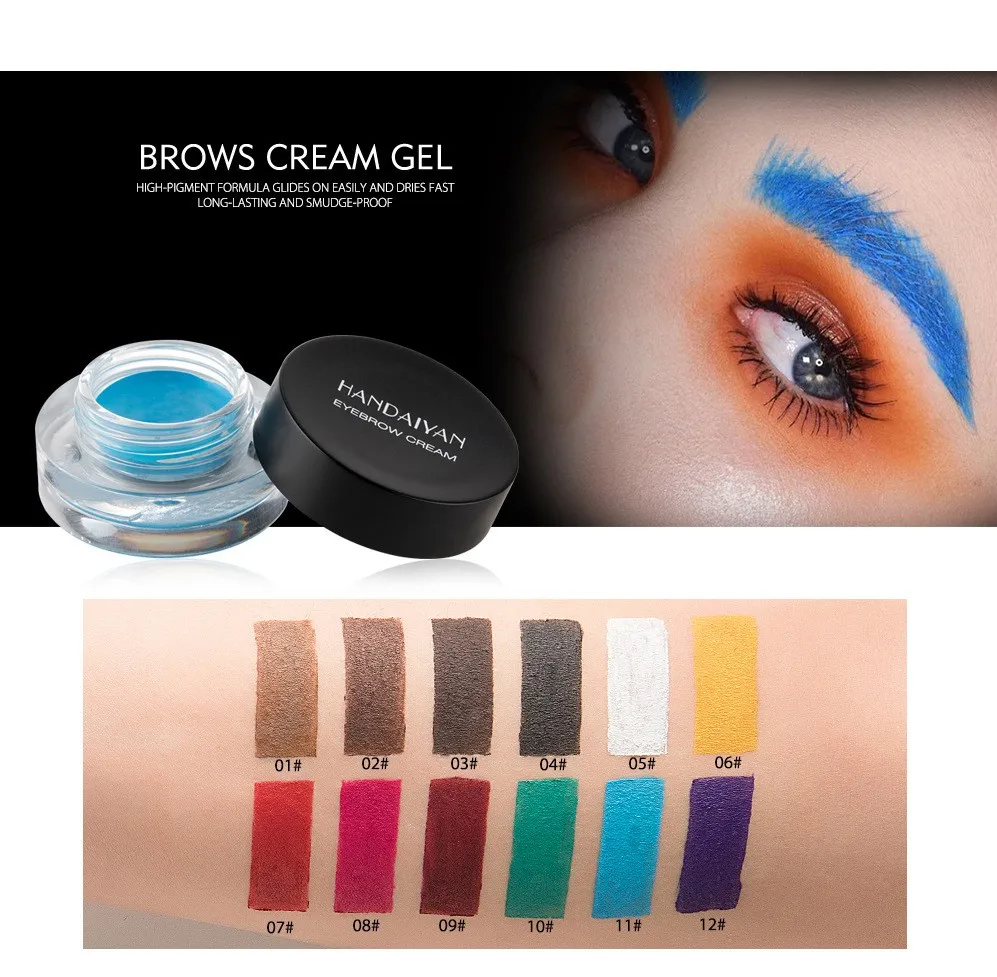 Цветные водостойкие карандаши для бровей стойкий водостойкий натуральный