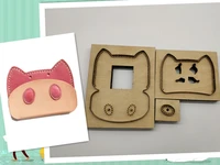 2019 japan steel blade rule die cut steel punch cartoon pig wallet cutting mold wood dies for leather cutter for leather crafts