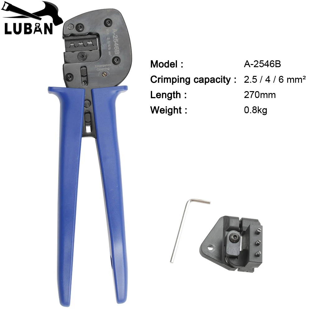 2.5-6mm2 B-2546 A-2546B crimping tool crimping plier 2 multi tool tools hands Solar Photoroltaic Connector Crimping Tool