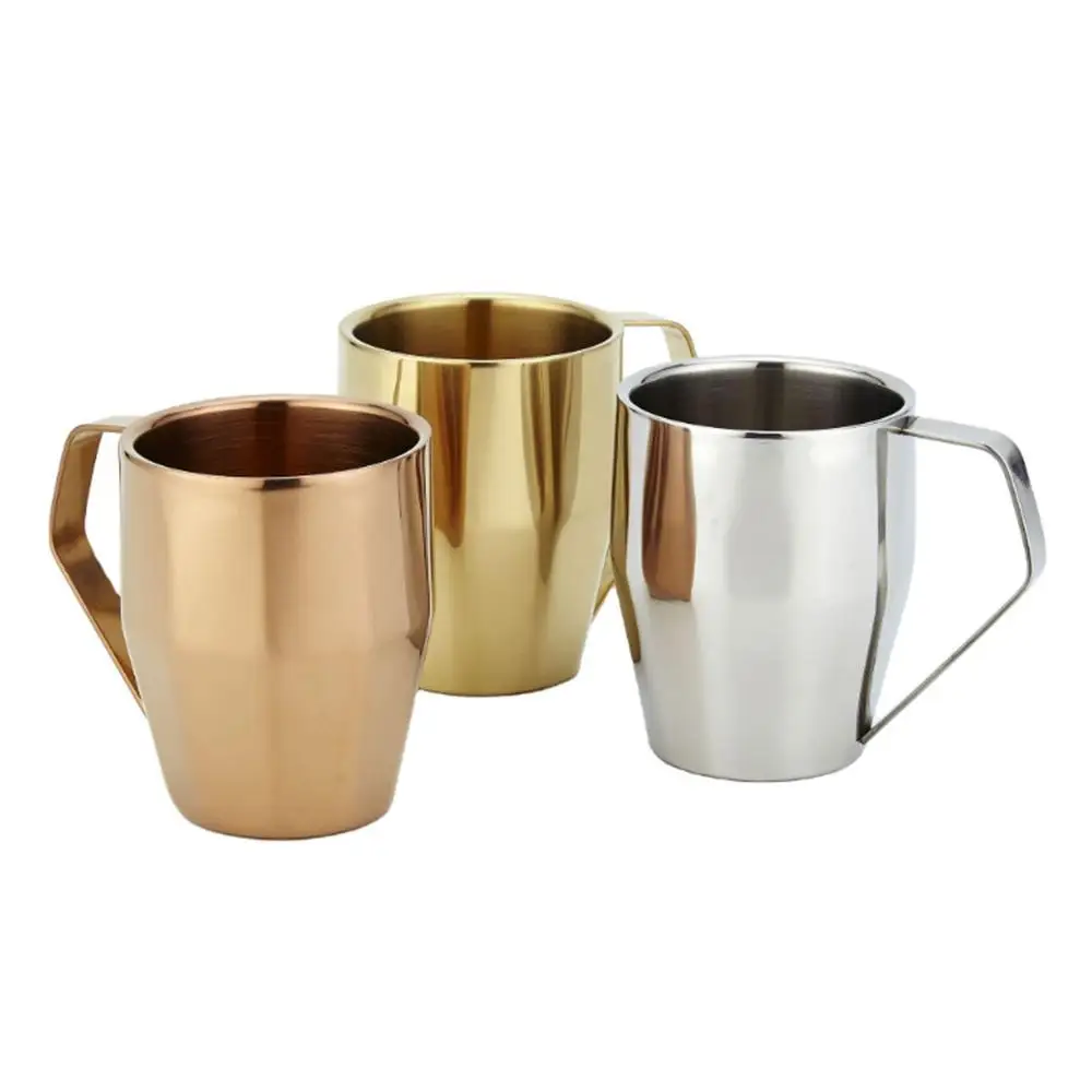 Кофейная чашка 340 мл в европейском стиле из нержавеющей стали 304 двухслойная