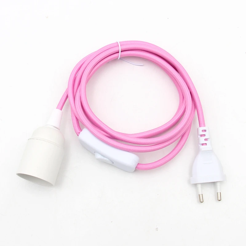 

Текстильный кабель питания 220В с выключателем E27