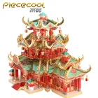 Наборы строительных моделей Piececool Chinatown ROUGE SHOP, 3D металлические модели пазлов для сборки своими руками, лазерная вырезка, подарок для детей