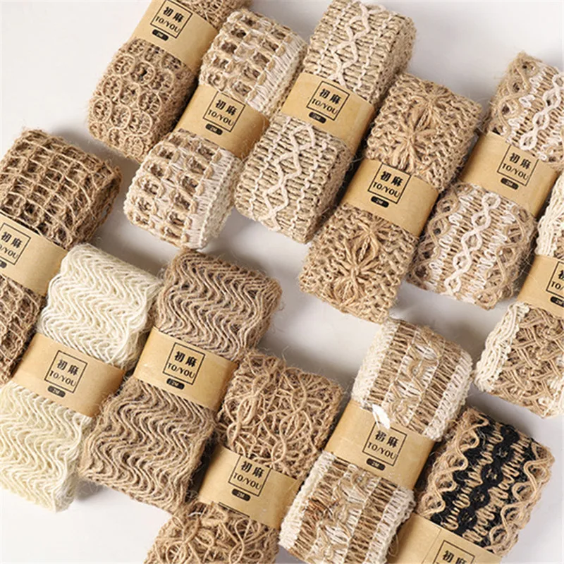 

2m Burlap Ribbon For Decoration And Creativity Decorative Twisted Cord Home Accessories Comfort Braid For Clothes Sewing