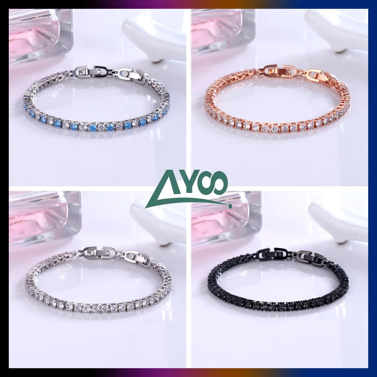 

SWA Fashion Jewelry 1:1, Charm Round Crystal Bracelet, Simple and Fashion Adjustable Romantic Gift For Women