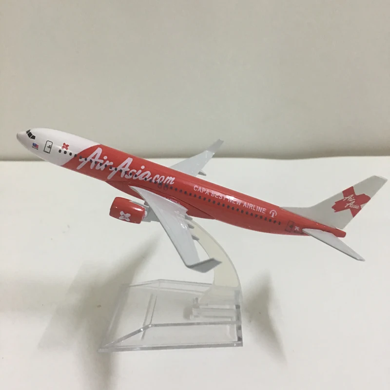 Модель самолета JASON TUTU 16 см модель Air Asia Боинг 737 1:400 Литые металлические самолеты