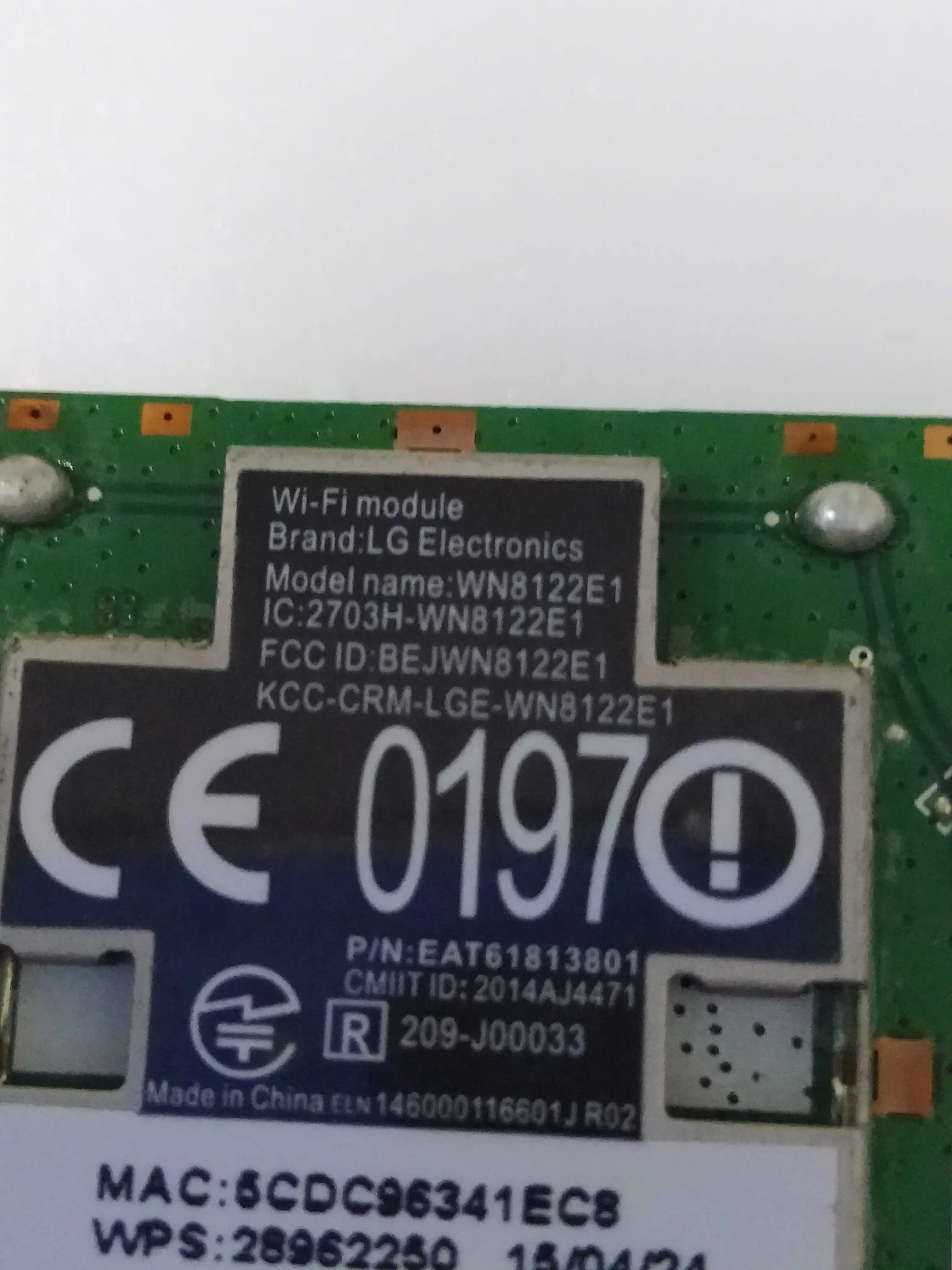 Оригинальная беспроводная сетевая карта Wi-Fi модуль для LG 55UF6800-CA TV WN8122E1 |