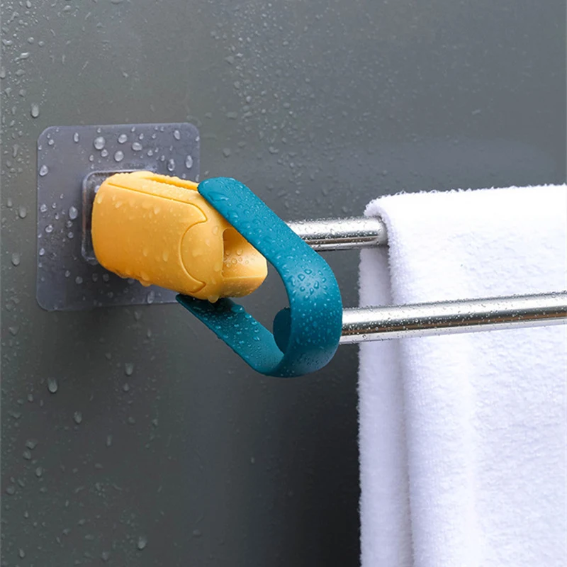 Double Towel Holder Bar Bathroom Tower Rack Stand Wall Hanging Mounted Stainless Steel Self No Drilling Adjustable Adhesive |