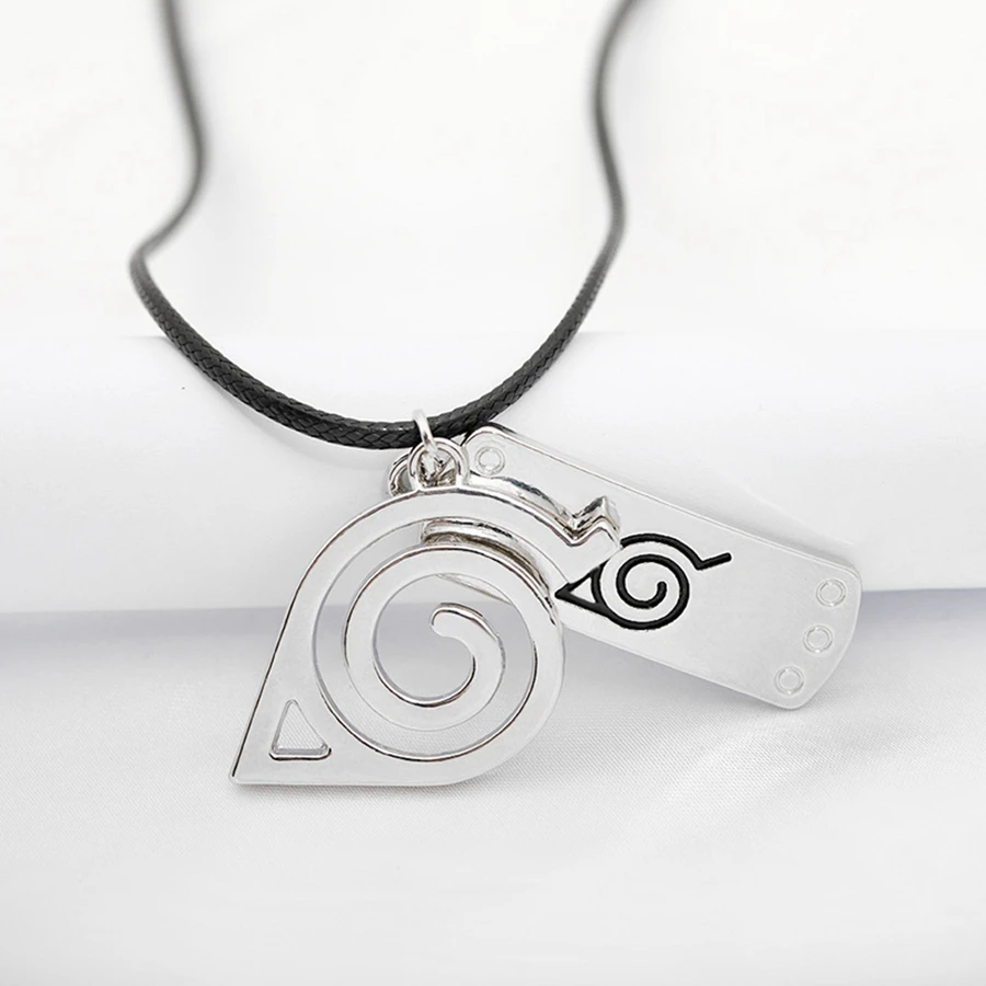 

Bandai Anime Naruto Necklaces Keychains Uzumaki Shuriken Figures Keyring Necklace Cosplay Metal Alloy Accessories Kids Toys Gift