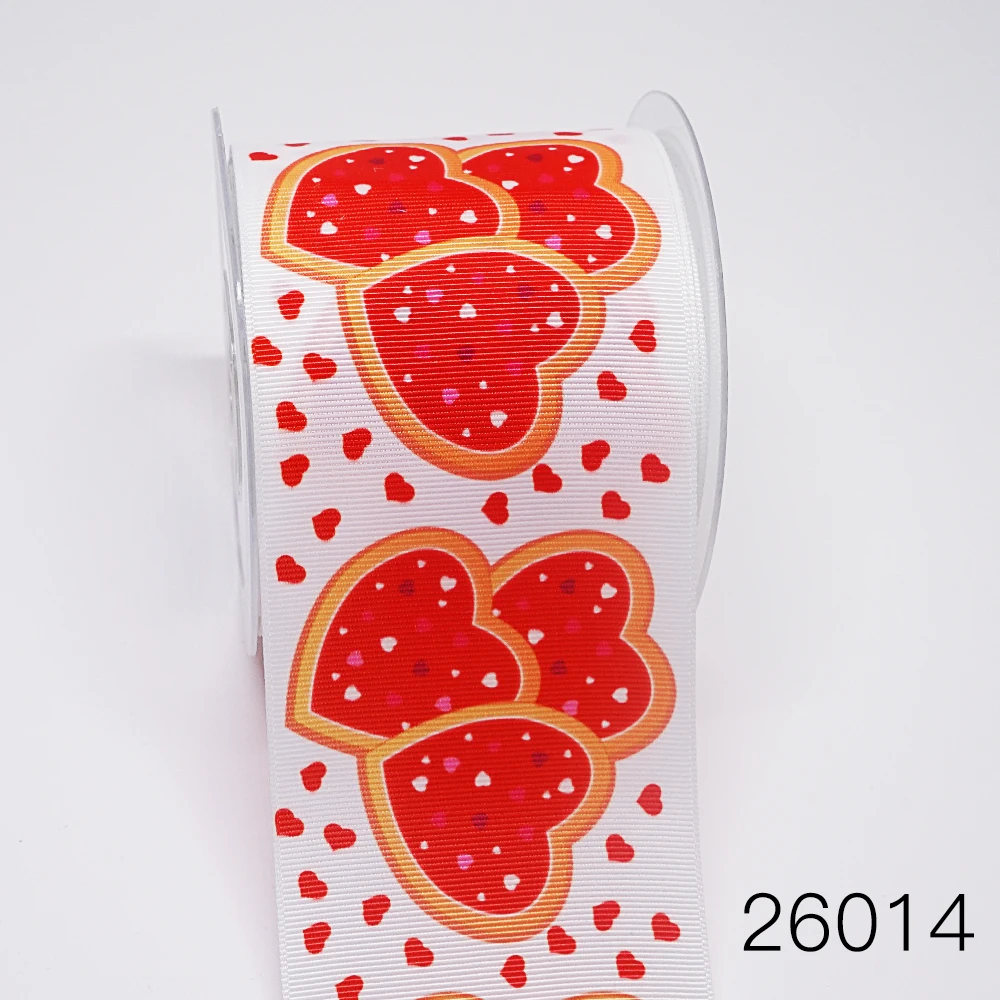 Бесплатная доставка 50 ярдов на размер лента в рубчик с принтом День святого