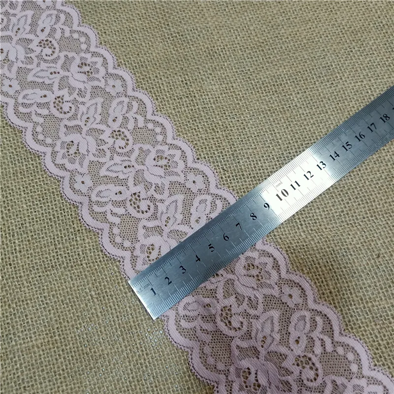 

S1457 elastic lace elastic bandwidth 7.5 cm multi-color lace accessories used for sewing wedding dress African lace fabric acce
