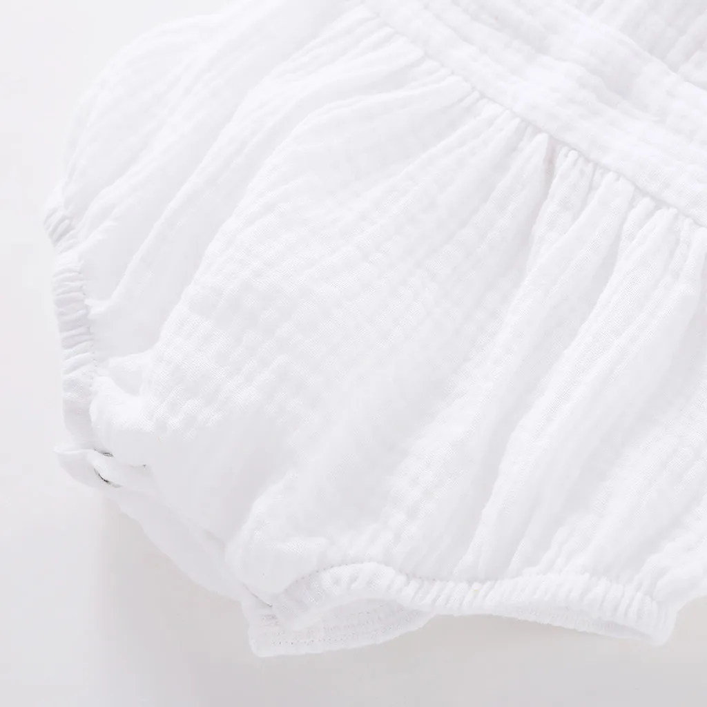 

Newborn Infant Baby Girls Embroidery Floral Backless Romper Bodysuit