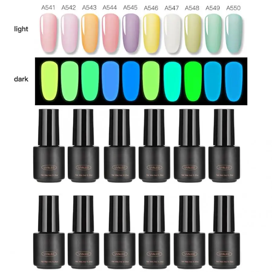 12 бутылка для геля лак ногтей ROSALIND светящийся стойкий УФ гель инструменты