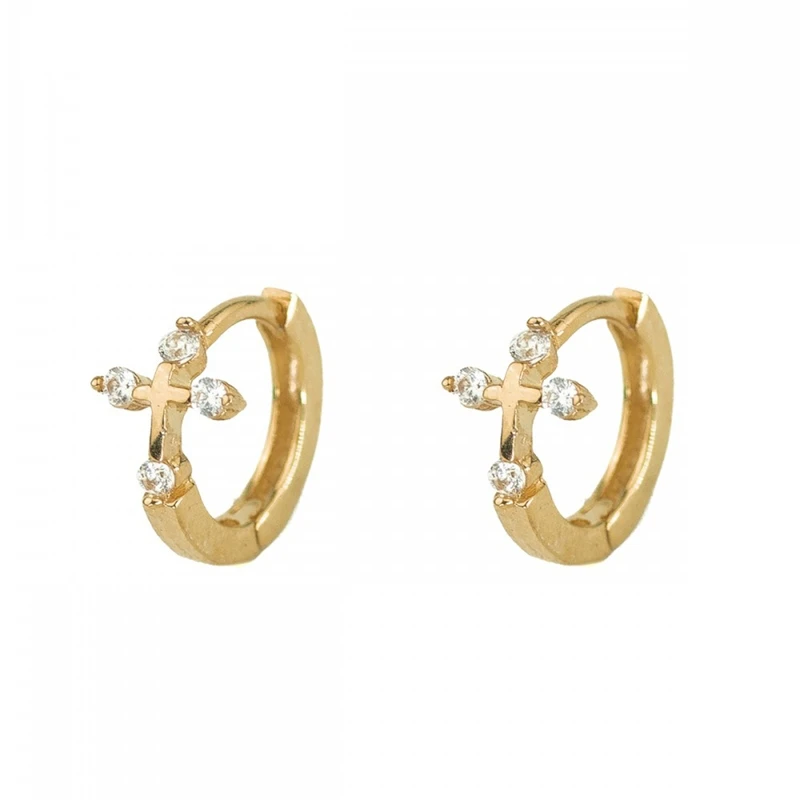 Легкие Роскошные серьги из стерлингового серебра S925 с геометрическим крестом