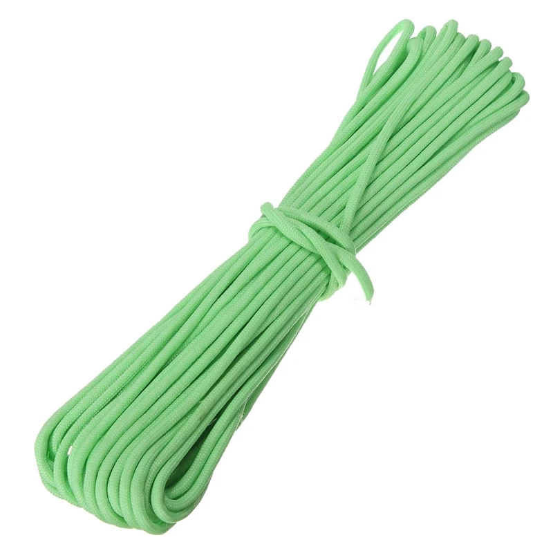 

550Lb Paracord Parachute Cord Nylon Luminous Glow in the Dark 9 Core Strand green