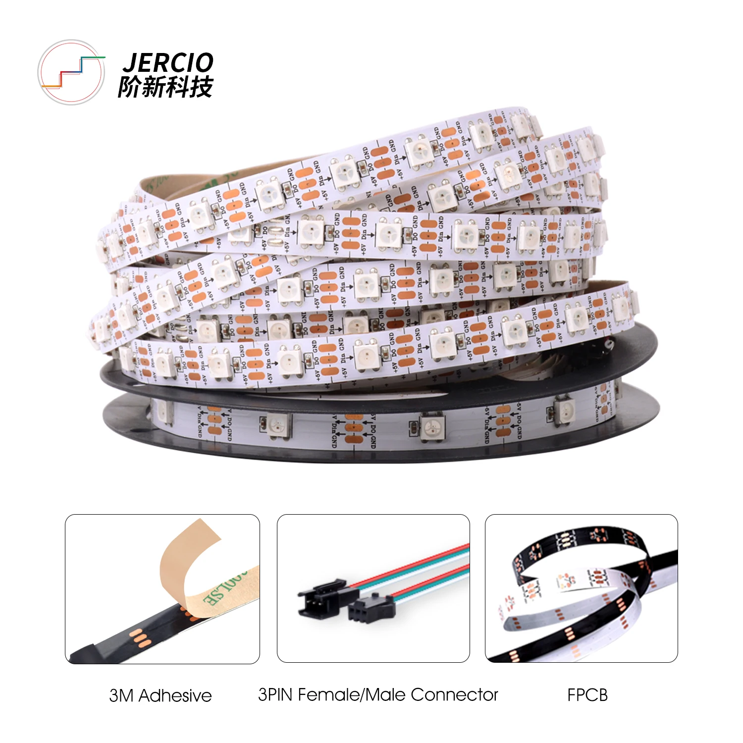 JERCIO SK6812 / XT1511RGB Водонепроницаемый светодиодный светильник 60 Светодиодный S/PIXEL/M