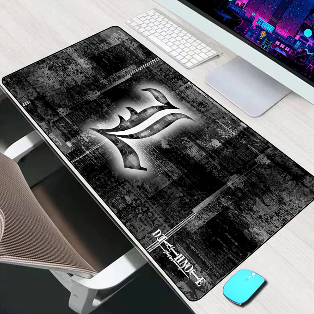 

Коврик для мыши в стиле аниме Death Note, большой игровой аксессуар, компьютерный коврик для клавиатуры, компьютера, геймера, ноутбука