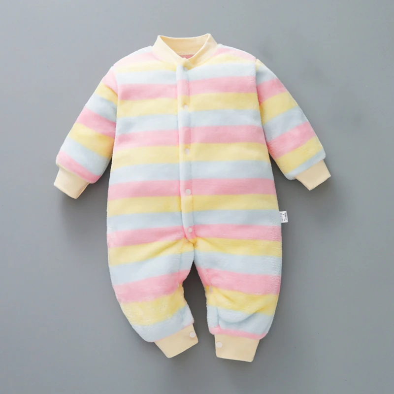 

Spring Autumn Baby Set Cute Infant Girls Clothes Jumpsuit For Boys Soft Flannel WarmNewborn Baby Clothes Newborn Rompers 0-18M