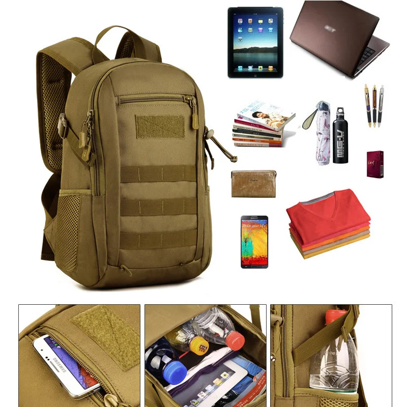 Водонепроницаемый военный армейский рюкзак 12 л мужской для активного отдыха