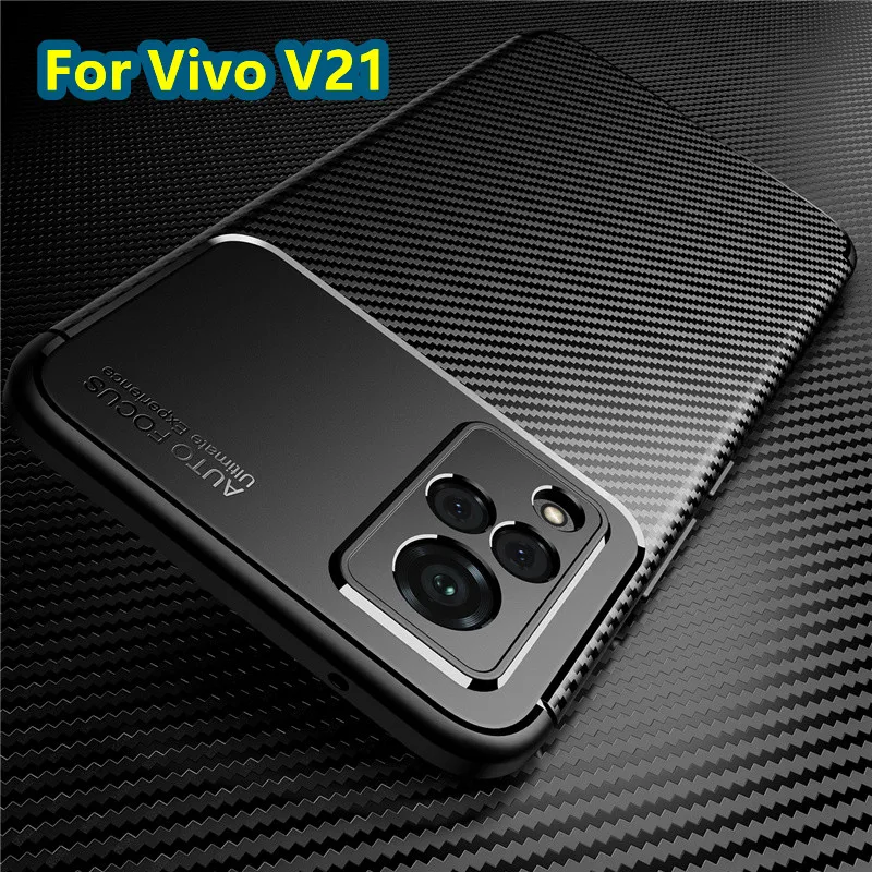 

KONSMART For Vivo V21 Case For VIVO V21e Cover Capas Coque Armor Shockproof Phone Bumper Back Soft TPU Cases V21 5G Fundas