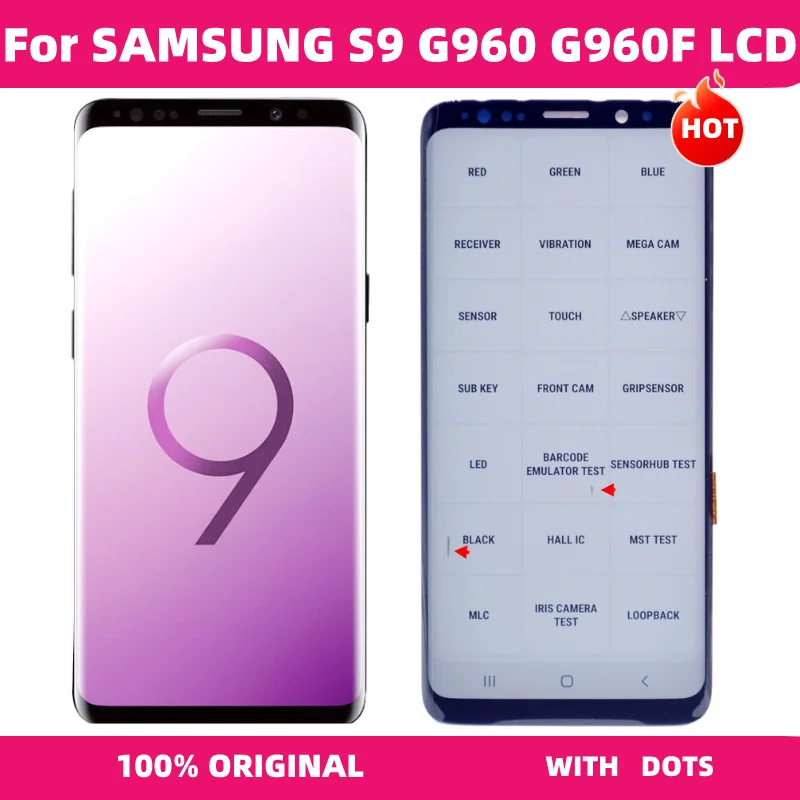 

100% ORIGINAL AMOLED LCD For SAMSUNG Galaxy S9 LCD Display G960 G960F Screen SM-G960F/DS LCD Touch Screen Digitizer Assembly