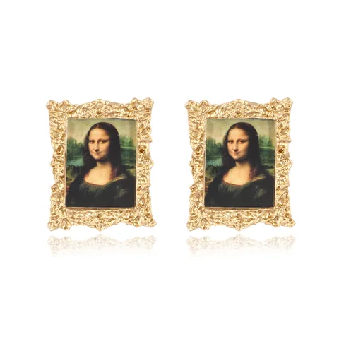 Женские серьги-гвоздики «Мона Лиз»