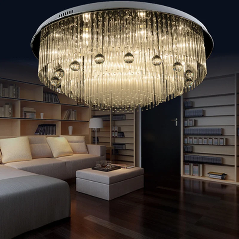 Kristall deckenleuchte lampa sufitowa современная светодиодная Хрустальная Потолочная люстра с