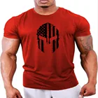 Мужская футболка для фитнеса, футболка с коротким рукавом для гимнастики, новая спортивная одежда 2021 года. Мужская футболка большого размера