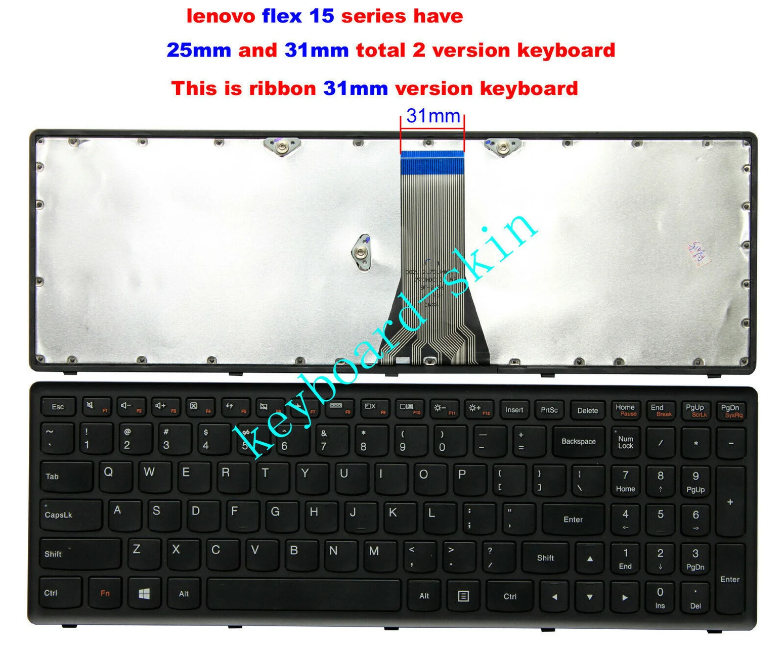 Новая американская 31 мм ленточная клавиатура без подсветки для ноутбука Lenovo Flex15 FLEX15AP-IFI Flex 15 20309 15D 20334