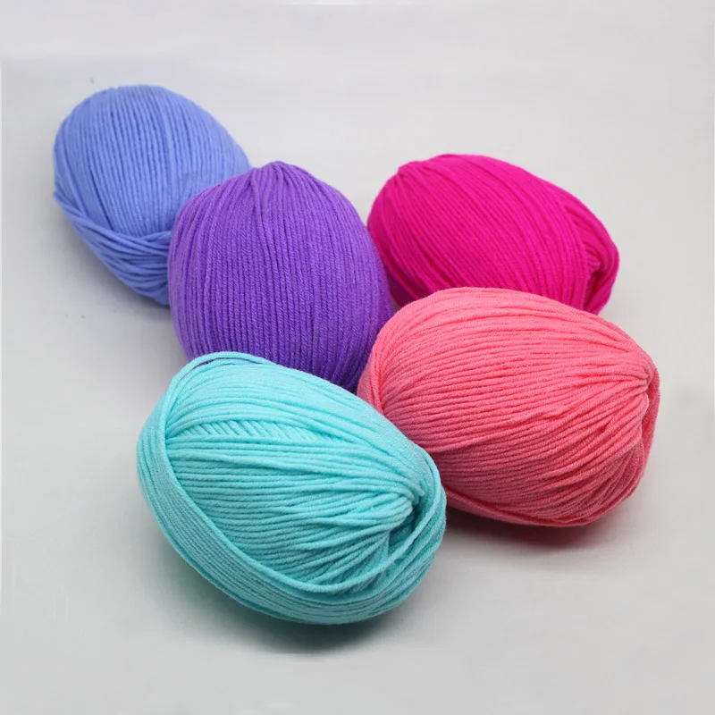 50 г новейшая молочная хлопчатобумажная смешанная пряжа ручное вязание сделай