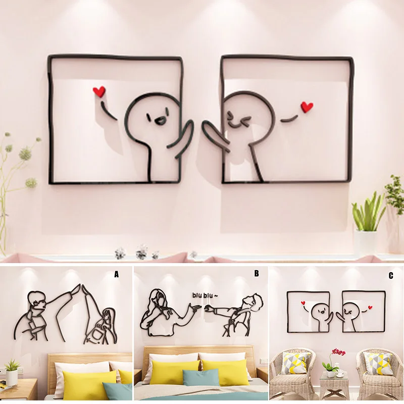 

DIY Acrylic 3D Art Wall Sticker Bed Room Home Decor Self-adhesive Washable TRYC889