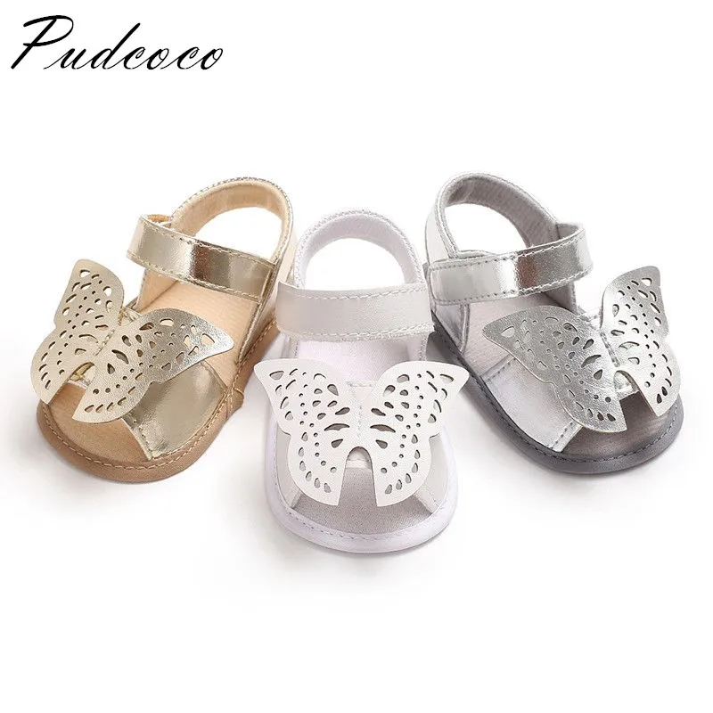 

Pudcoco New Newborn Toddler Infant Baby Boys Girls Soft Sole Crib Shoes Cute Butterfly Summer Sandals Shoes