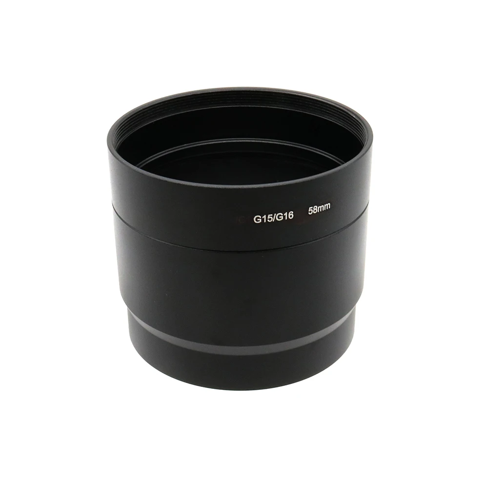 For Canon Powershot G15 / G16 camera Metal 58mm filter mount Lens Adapter Tube Ring Black