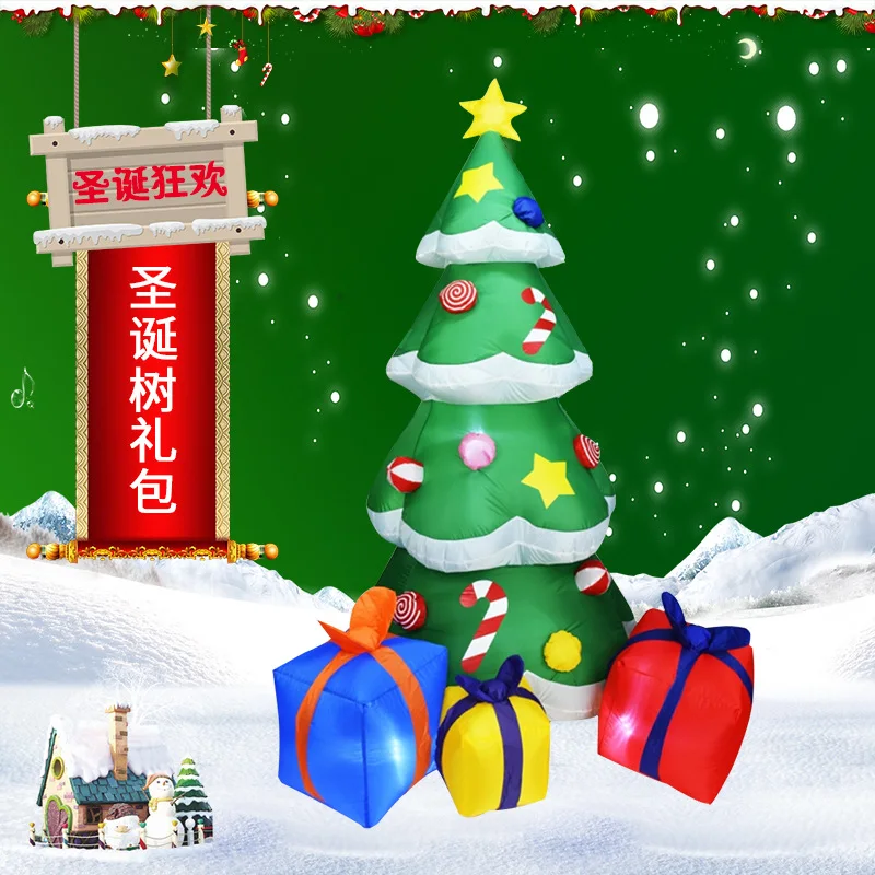 

210cm Christmas Inflatables Tree Outdoor Inflatable Waterproof Polyester Christmas Decor For Yard Garden Outdoor Yard Lawn Decor
