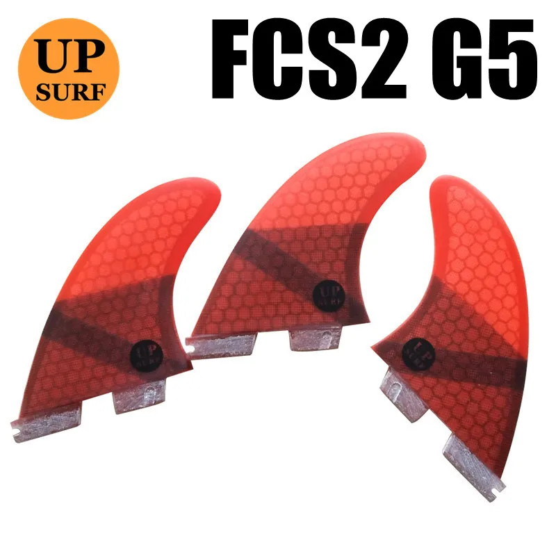 G5 red 3 шт./4 шт./5 шт. fcs2 плавники G7/G5/GL плавники для серфинга стоячие fcs 2 водные виды спорта fcs ii плавники quilla surf стоячие весло плавник - Цвет: G5 red