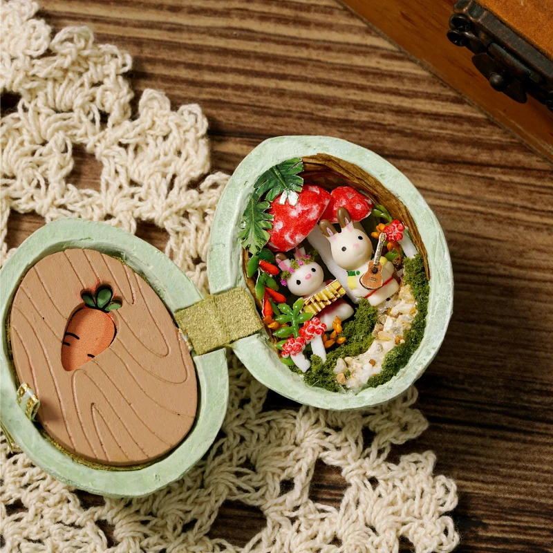 Детские игрушки для девочек DIY миниатюрная мебель для кукольного дома деревянная кукла дом коробка семена мира модель игрушки для детей подарки на день рождения