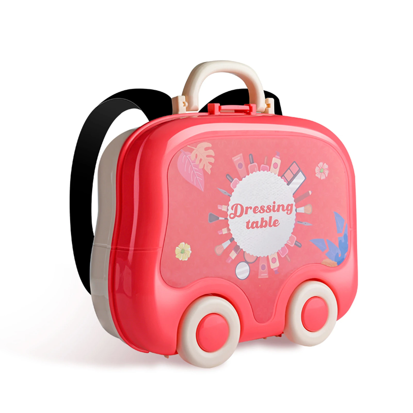

Kids Fashion Makeup Suitcase Portable Travel Girl Makeup Set Toy Cosplay Makeup Toy For 3 4 5 Year Old Girl Perfect Gift