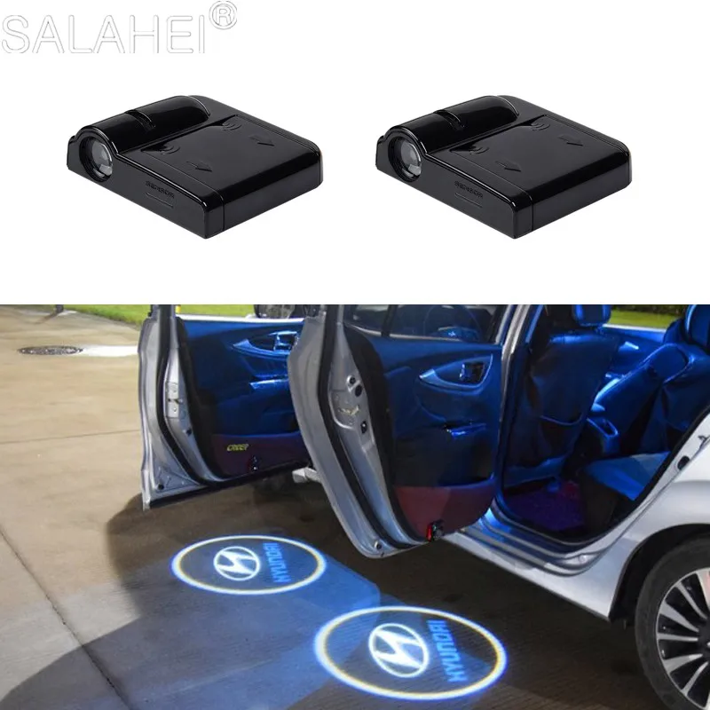 

Car Door Welcome Light LED Mood Projector Auto Logo For Hyundai IX35 Solaris Accent I30 Tucson Elantra Santa Fe Getz I20 Stylish