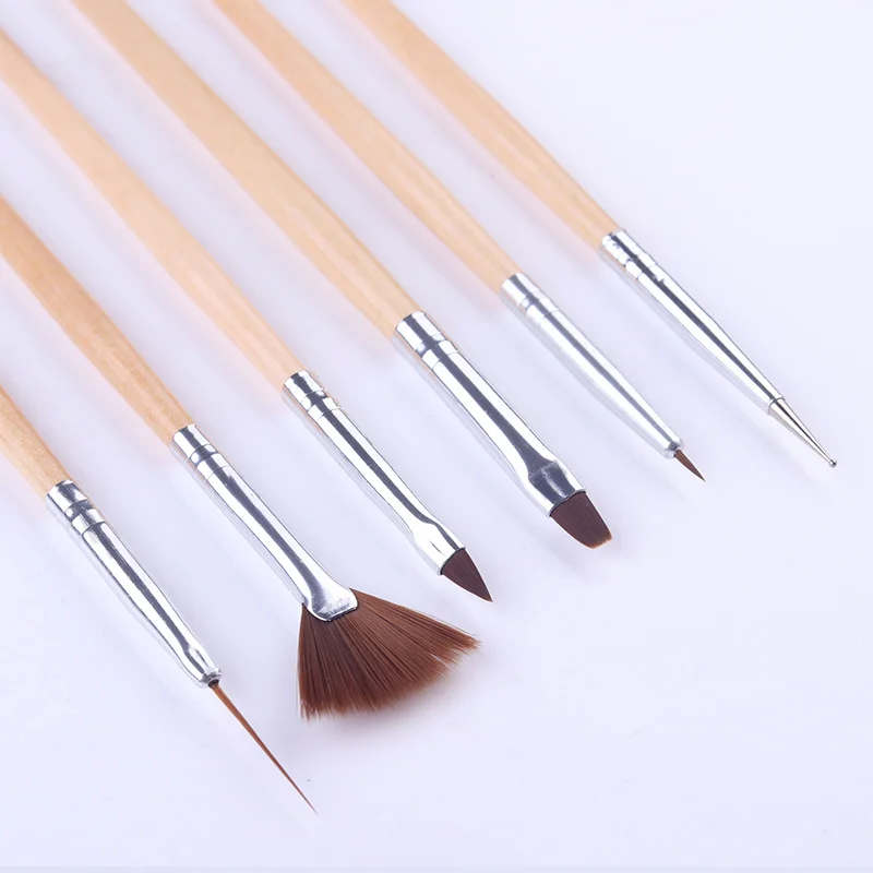 8 шт./компл. лайнер для рисования кистью Краски ing щетка ногтей Акриловые перья УФ