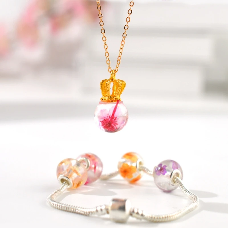 

Beads Resin Mold with Holes Silicone Pendant Mold for DIY Necklace Bracelet Jewelry Making Craft for Jewelry Casting