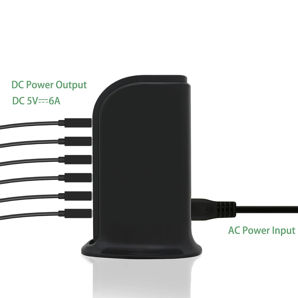 Универсальное зарядное устройство с 6 USB портами док станция для быстрой зарядки