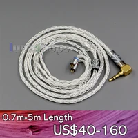ln006346 99 99 pure silver xlr 3 5mm 2 5mm 4 4mm earphone cable for flat step jh audio jh16 pro jh11 pro 5 6 7 ba custom