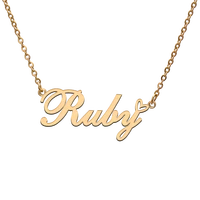 god with love heart personalized character necklace with name ruby for best friend jewelry gift