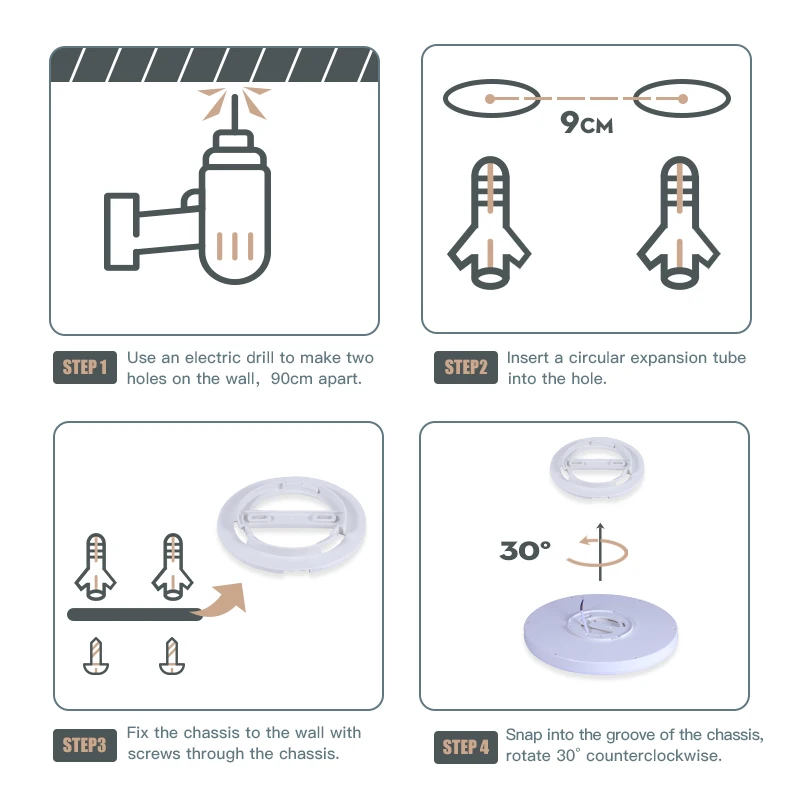 С лампой движения Сенсор потолочный светильник с ПИР светодиодный Ночной 110V 12 Вт