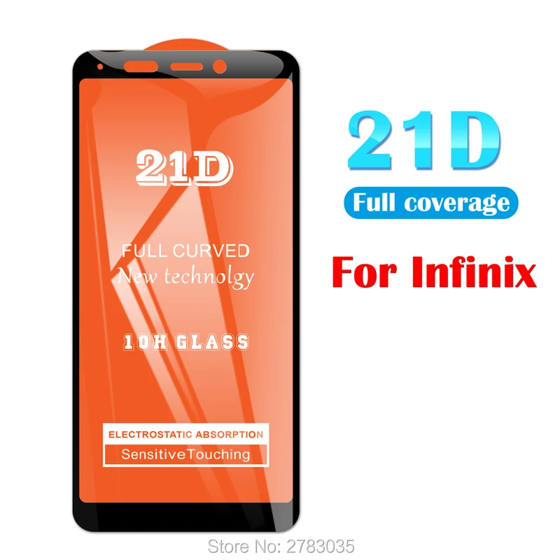 Для Infinix Hot 7 Note 5 Hot7 Note5 21D 9D полное покрытие из клея закаленная Защитная стеклянная