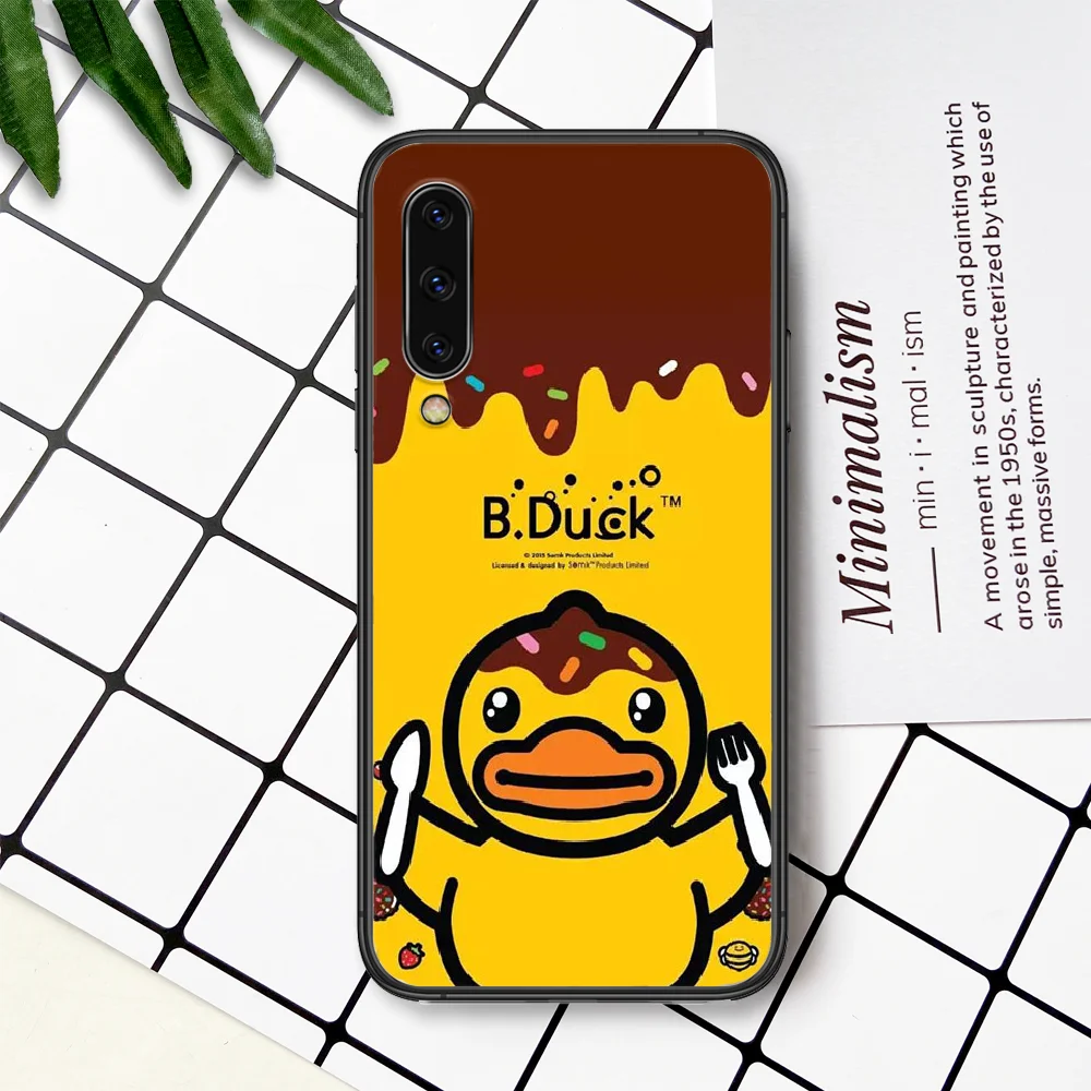 

Cartoon Yellow B DUCK Phone Case For Samsung Galaxy A 3 5 7 8 10 20 20E 21S 30 30S 40 50 51 70 71 black Cell Painting Back Trend
