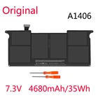 Оригинальный аккумулятор A1406 для APPLE Macbook Air 11 дюймов, A1465 Mid 2012 2013 ранняя 2014 A1370 Mid 2011 MC968LLA 7,3 в 35 Втч