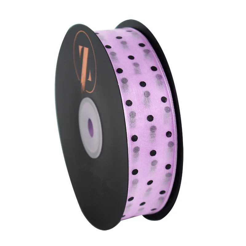 Новинка 45 метров Корейская пряжа в горошек Прозрачная Марля лента из органзы