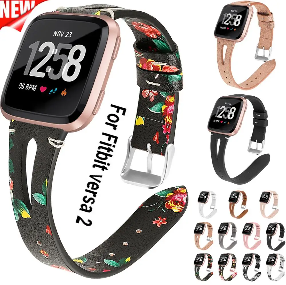 COMLYO Смарт-часы для Fitbit versa 2 Браслет для Fitbit versa2 кожаный ремешок на запястье versa 2 ремешок для часов